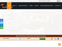 Tablet Screenshot of hotelbanarashaveli.com